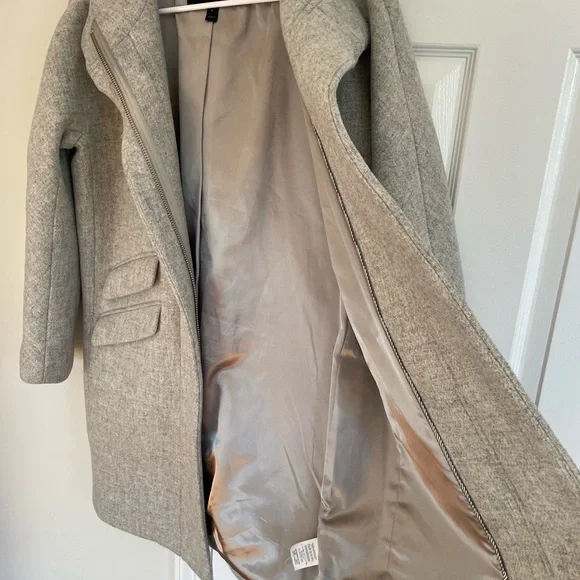 J.CREW Cocoon Coat Jacket Womens 6 Gray Italian Stadium Cloth Wool J5536 - Picture 9 of 15